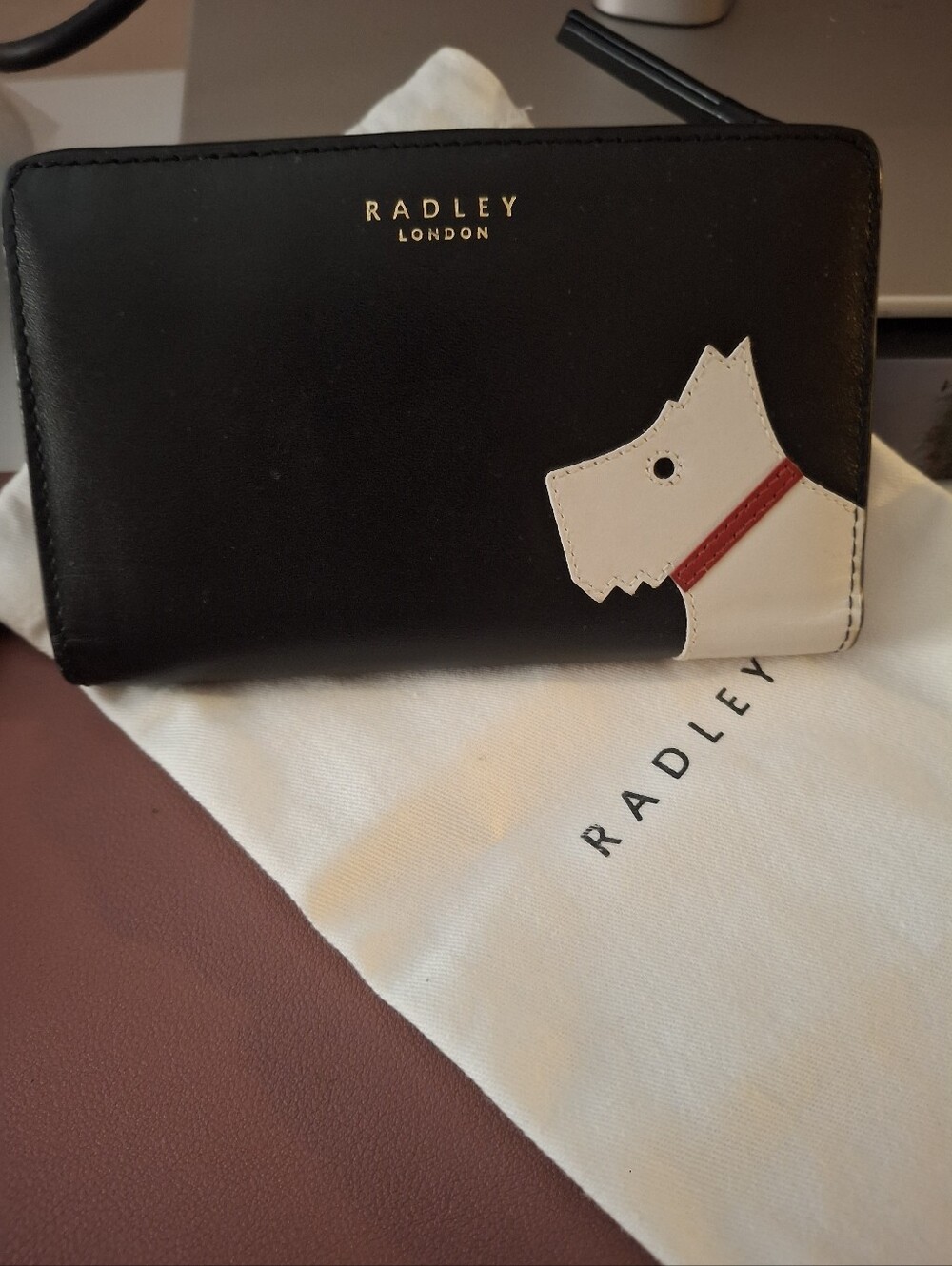 Radley London Black Wallet with Dog Design